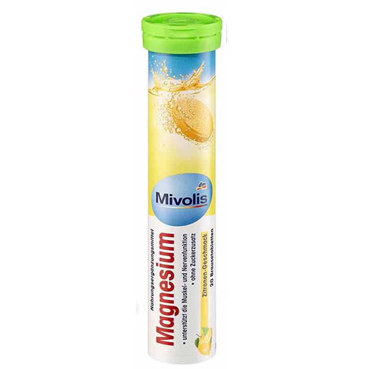 Mivolis Magnesium Zitronengeschmack,Mivolis,Magnesium Zitronengeschmack ,เม็ดฟู่,ผลิตภัณฑ์เสริมอาหาร,ผลิตภัณฑ์เสริมอาหารชนิดเม็ดฟู่