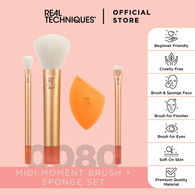 Real Techniques Orange Crush Midi Moment Brush 