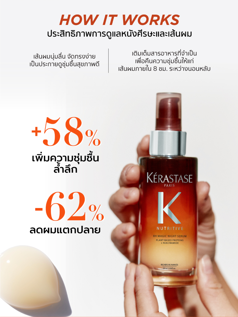 KERASTASE NUTRITIVE 8H Magic Night Serum 30ml , KERASTASE ,  เคเรสตาส , เซรั่ม KERASTASE เคเรสตาส , KERASTASE , บำรุงผม , KERASTASE ราคา , KERASTASE รีวิว